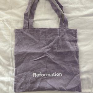 Lilac Reformation cloth tote bag